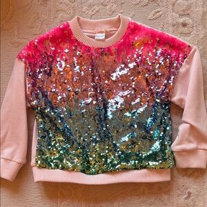 Sequin Rainbow Girls Sweatshirt